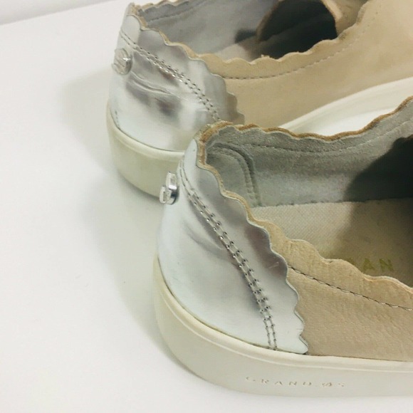 COLE HAAN W17783 Grand Crosscourt Scallop Slip-On Leather Shoes Women's 6 B - Picture 5 of 5